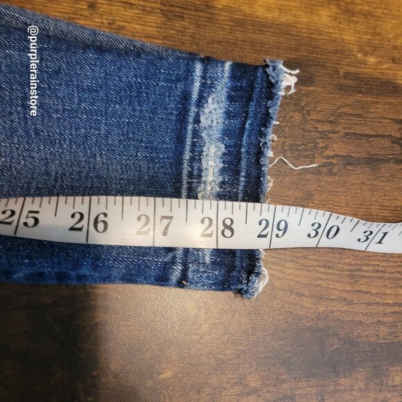 Madewell Jeans 28 Skinny 9" High Rise York Wash K1868 Tummy Control Raw Hem - Picture 10 of 12